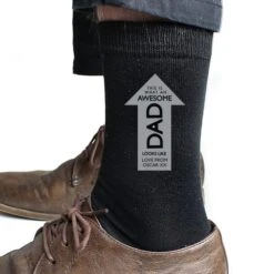 Personalised Awesome Dad Men's Socks -PERSONALISE STORE p0710h49 2
