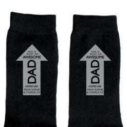 Personalised Awesome Dad Men's Socks -PERSONALISE STORE p0710h49 3