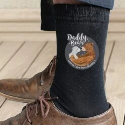 Personalised Daddy Bear Men's Socks -PERSONALISE STORE p0710h52 2