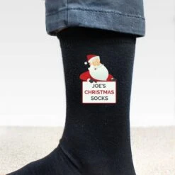 Personalised Santa Claus Christmas Socks -PERSONALISE STORE p0710h99 2