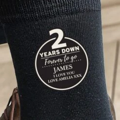 Personalised 2nd Anniversary Mens Socks 7 Personalised 2nd Anniversary Mens Socks -PERSONALISE STORE p0710i04 3