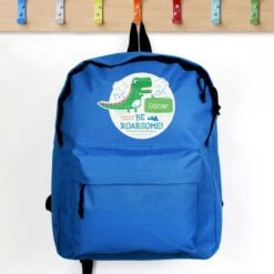 Personalised "Be Roarsome" Dinosaur Backpack