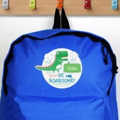 Personalised "Be Roarsome" Dinosaur Backpack -PERSONALISE STORE p0710i16 3