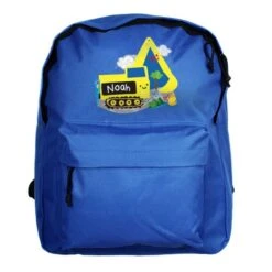 Personalised Digger Blue Backpack -PERSONALISE STORE p0710j07 2