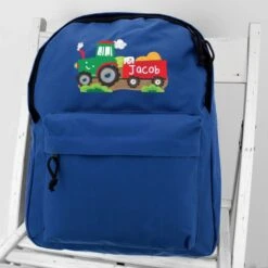 Personalised Tractor Blue Backpack 9 Personalised Tractor Blue Backpack -PERSONALISE STORE p0710j26 4