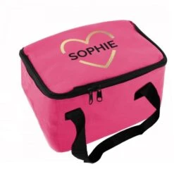Personalised Gold Heart Black Lunch Bag -PERSONALISE STORE p0710j29 3