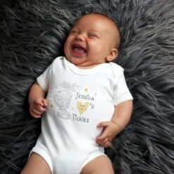 Personalised Tiny Tatty Teddy I Heart 0-3 Months Baby Vest -PERSONALISE STORE p0710j42 3