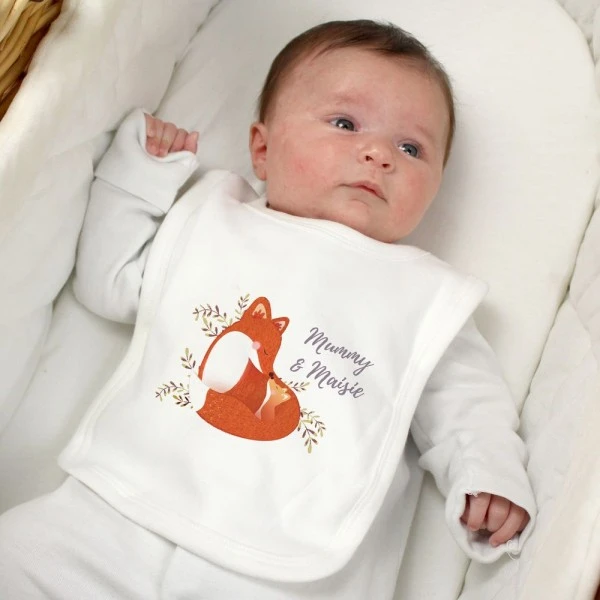 Personalised Mummy And Me Fox Bib 1 Personalised Mummy And Me Fox Bib