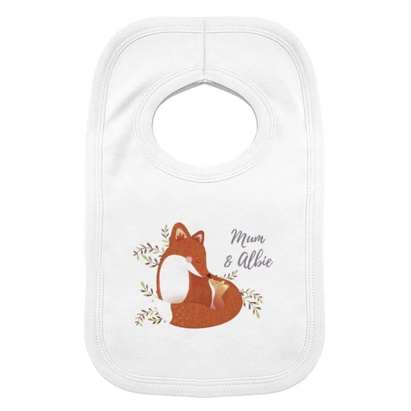 Personalised Mummy And Me Fox Bib 2 Personalised Mummy And Me Fox Bib - Image 2