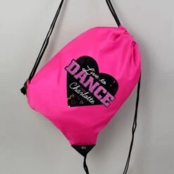 Personalised "Live To Dance" Pink Kit Bag -PERSONALISE STORE p0710j56 3