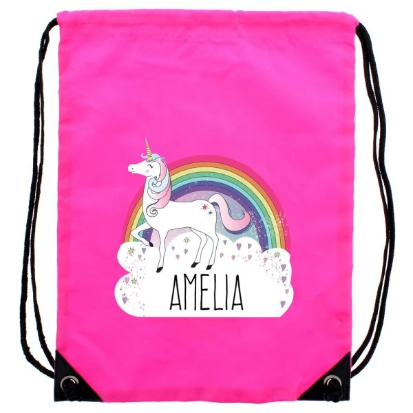 Personalised Unicorn Pink Kit Bag 2 Personalised Unicorn Pink Kit Bag - Image 2
