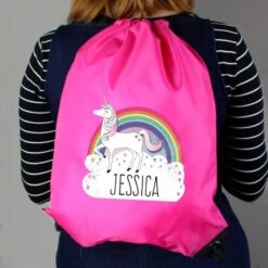 Personalised Unicorn Pink Kit Bag 6 Personalised Unicorn Pink Kit Bag -PERSONALISE STORE p0710j58 2