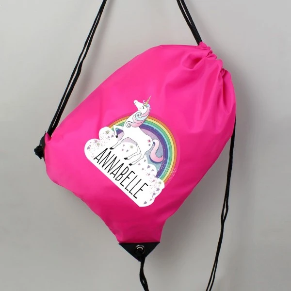 Personalised Unicorn Pink Kit Bag 4 Personalised Unicorn Pink Kit Bag - Image 4