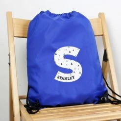 Personalised Initial Blue Kit Bag -PERSONALISE STORE p0710j69 4