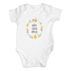 Personalised Easter Bunny & Chick Baby Vest -PERSONALISE STORE p0710k31 4