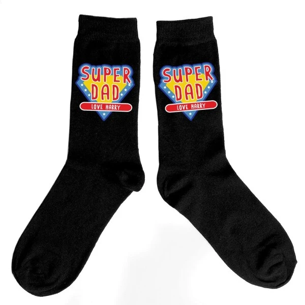 Personalised Super Dad Mens Socks 2 Personalised Super Dad Mens Socks - Image 2