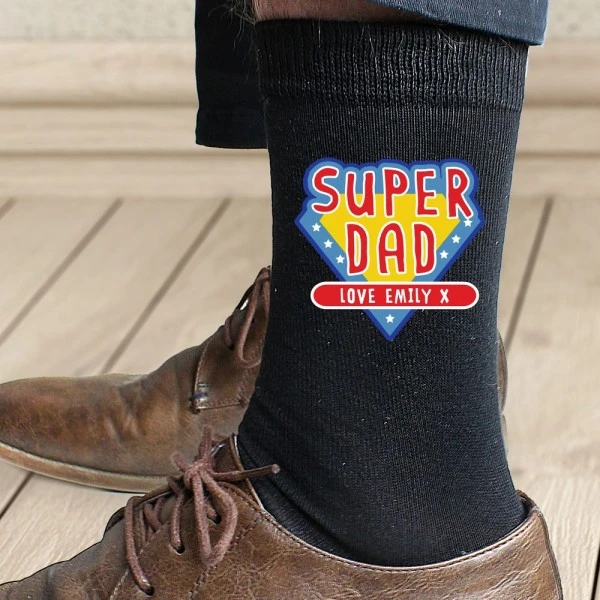 Personalised Super Dad Mens Socks 3 Personalised Super Dad Mens Socks - Image 3