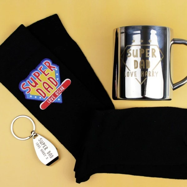 Personalised Super Dad Mens Socks 4 Personalised Super Dad Mens Socks - Image 4