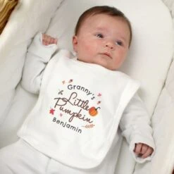 Personalised Little Pumpkin Bib -PERSONALISE STORE p0710k52 2
