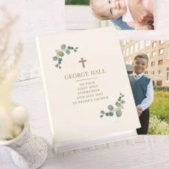 Personalised Botanical Cross 6x4 Photo Album With Sleeves -PERSONALISE STORE p0710k80 2