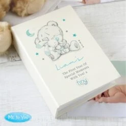 Personalised Tiny Tatty Teddy Blue 6x4 Photo Album With Sleeves
