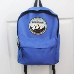 Personalised Adventure Blue Backpack -PERSONALISE STORE p0710k93 3