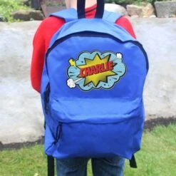 Personalised Superhero Blue Backpack 7 Personalised Superhero Blue Backpack -PERSONALISE STORE p0710k96 2
