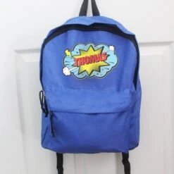 Personalised Superhero Blue Backpack 8 Personalised Superhero Blue Backpack -PERSONALISE STORE p0710k96 3