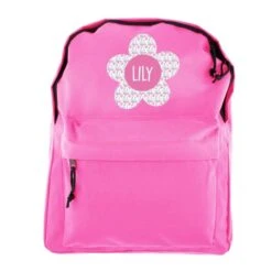 Personalised Flower Pink Backpack -PERSONALISE STORE p0710k99 4
