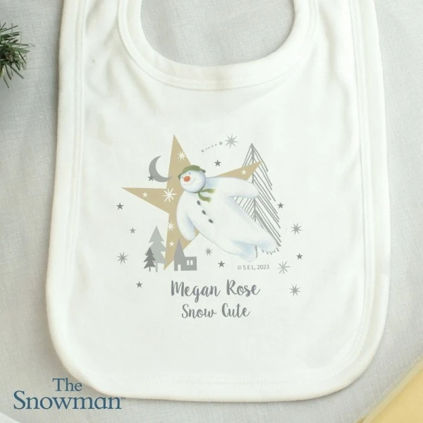 Personalised The Snowman Magical Adventure Bib 1 Personalised The Snowman Magical Adventure Bib