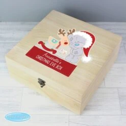 Personalised Colourful Tiny Tatty Teddy Large Wooden Christmas Eve Box -PERSONALISE STORE p071175 2