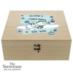 Personalised The Snowman And The Snowdog Large Wooden Christmas Eve Box 7 Personalised The Snowman And The Snowdog Large Wooden Christmas Eve Box -PERSONALISE STORE p071177 3