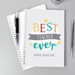Personalised "Best Teacher Ever" A5 Notebook