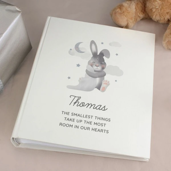 Personalised Baby Bunny Square Photo Album 1 Personalised Baby Bunny Square Photo Album