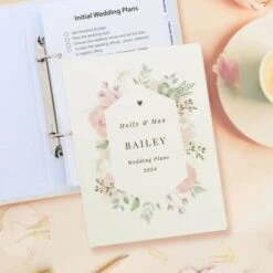 Personalised Floral Watercolour Wedding Planner -PERSONALISE STORE p0712a67 2