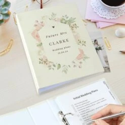 Personalised Floral Watercolour Wedding Planner -PERSONALISE STORE p0712a67 3