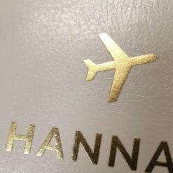 Personalised Gold Name Cream Passport Holder -PERSONALISE STORE p071410 3