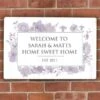 Personalised Soft Watercolour Metal Sign