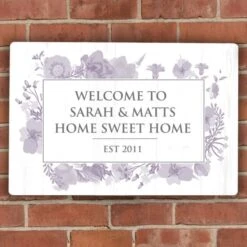 Personalised Soft Watercolour Metal Sign