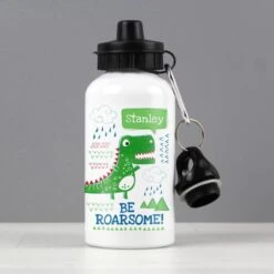 Personalised "Be Roarsome" Dinosaur Drinks Bottle