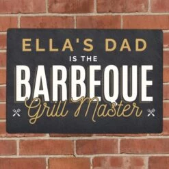 Personalised BBQ Grill Master Metal Sign -PERSONALISE STORE p0804a42 2