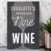 Personalised Working Nine To Wine Metal Sign