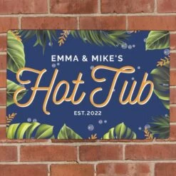 Personalised Hot Tub Metal Sign -PERSONALISE STORE p0804a55 2