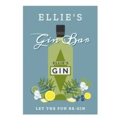 Personalised Gin Bar Metal Sign -PERSONALISE STORE p0804a69 3