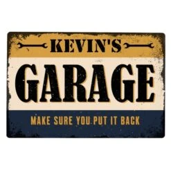 Personalised Garage Metal Sign -PERSONALISE STORE p0804a79 4