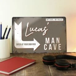 Personalised Man Cave Metal Sign -PERSONALISE STORE p0804a80 2