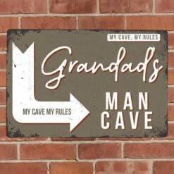 Personalised Man Cave Metal Sign -PERSONALISE STORE p0804a80 3
