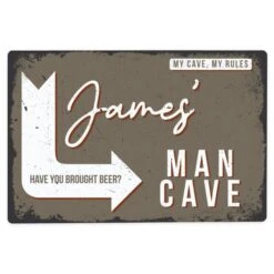 Personalised Man Cave Metal Sign -PERSONALISE STORE p0804a80 4