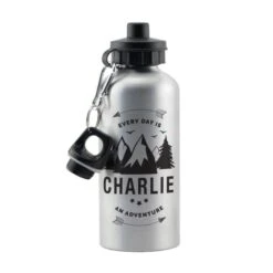 Personalised Adventure Silver Drinks Bottle -PERSONALISE STORE p0804a82 4