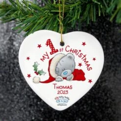 Personalised Me To You My 1st Christmas Ceramic Heart Decoration -PERSONALISE STORE p0805d47 2